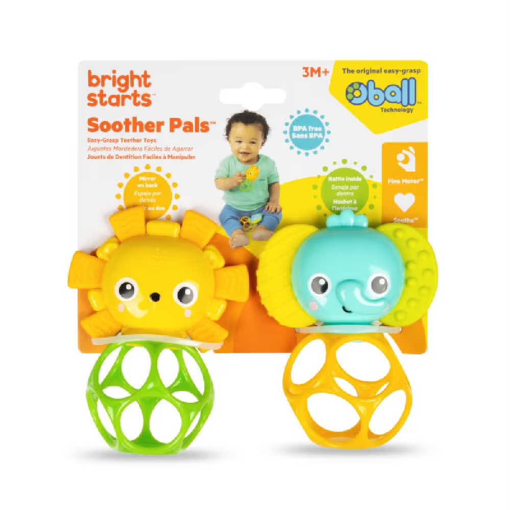 Bright Starts Soother Pals Easy Grip Teether Toys