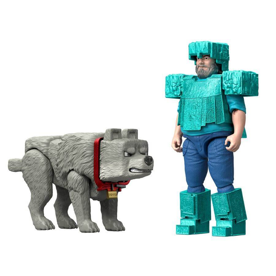 Minecraft Movie Steve & Wolf 2 Pack Figures - Image 4