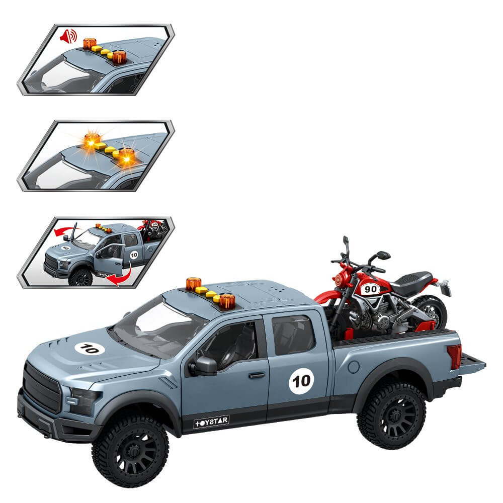 ToyStar City Pick Up Vehicle & Motorcycle - Image 4