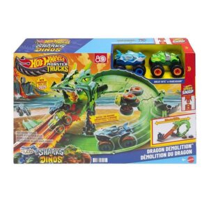 Hot Wheels Monster Truck Dragon Demolition Set