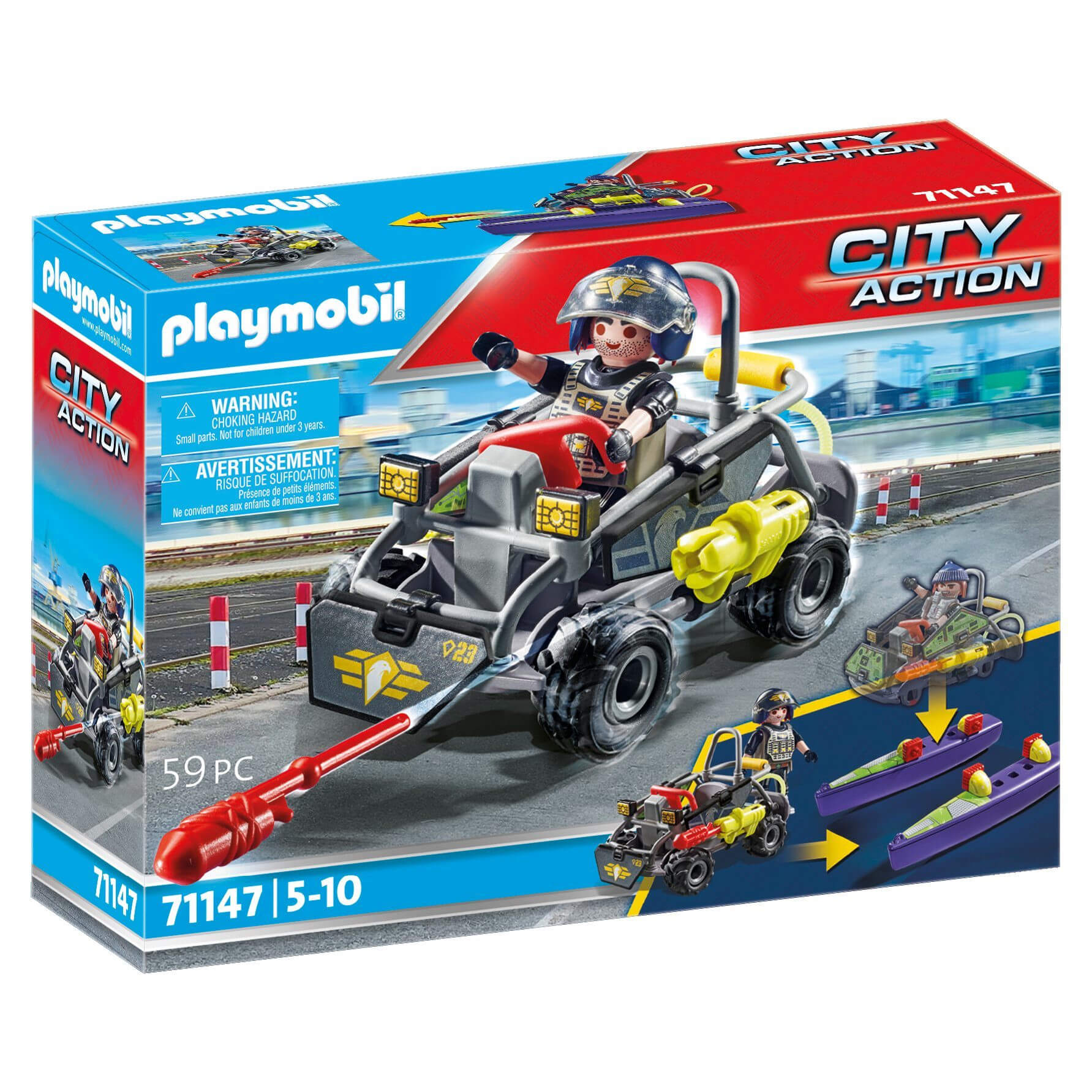 Playmobil City Action - Tactical Unit - Multi Terrain Quad - 71147