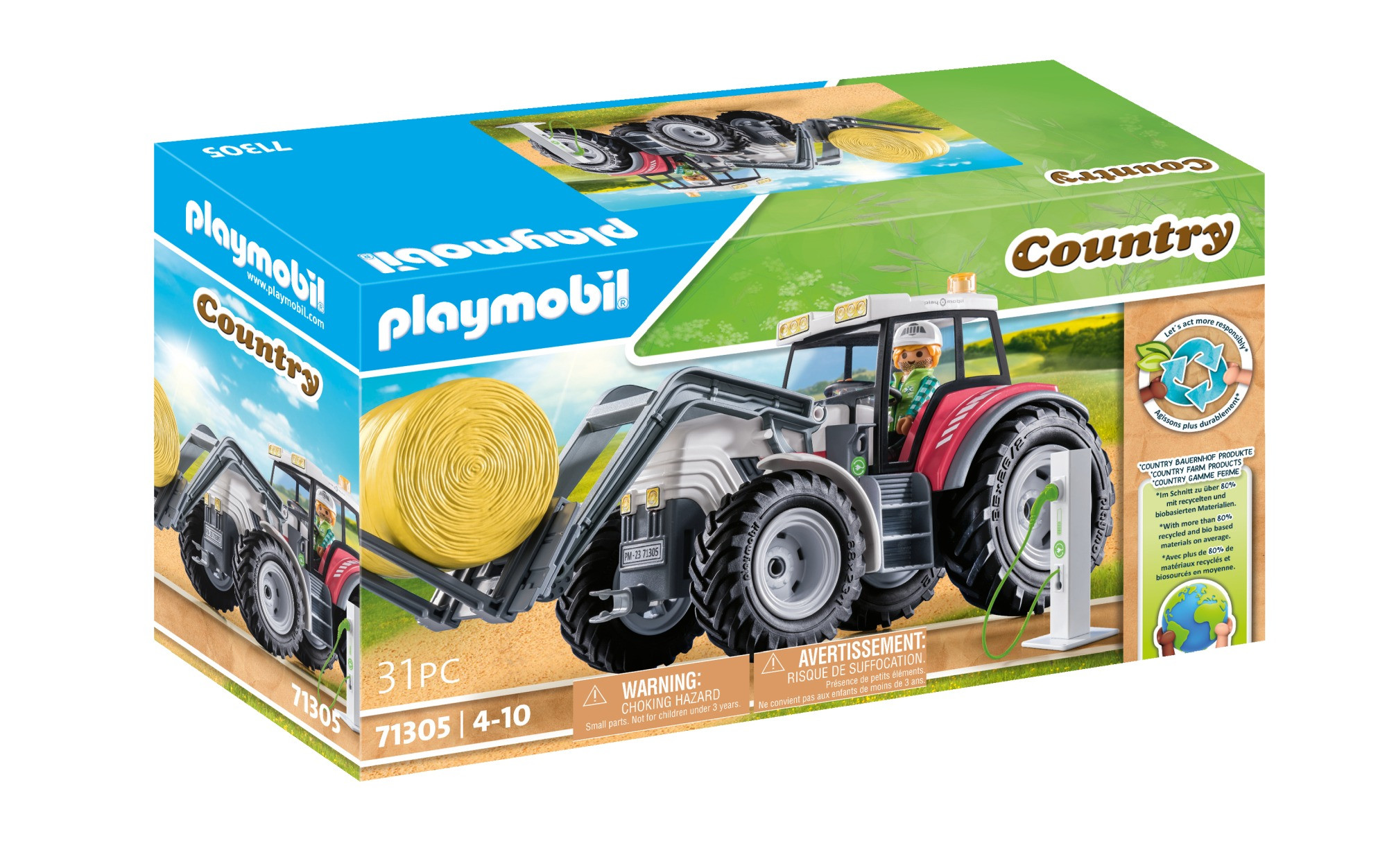 Playmobil Country - Large Tractor with Accessories - 71305