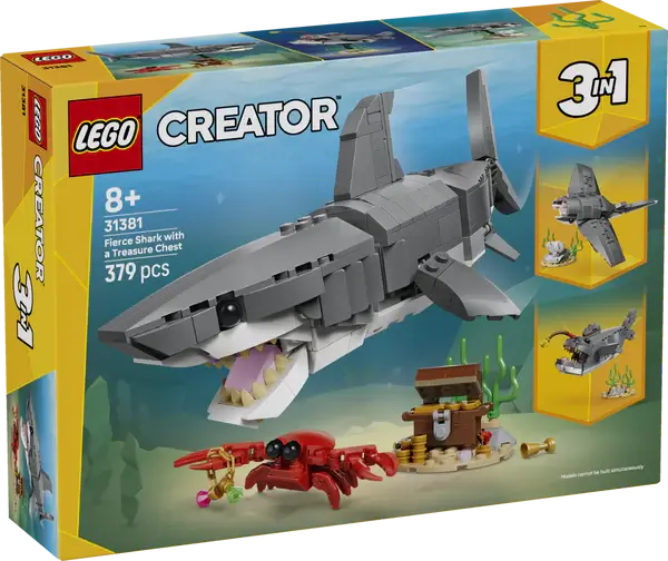 Lego Creator Fierce Shark with a Treasure Chest - 31381