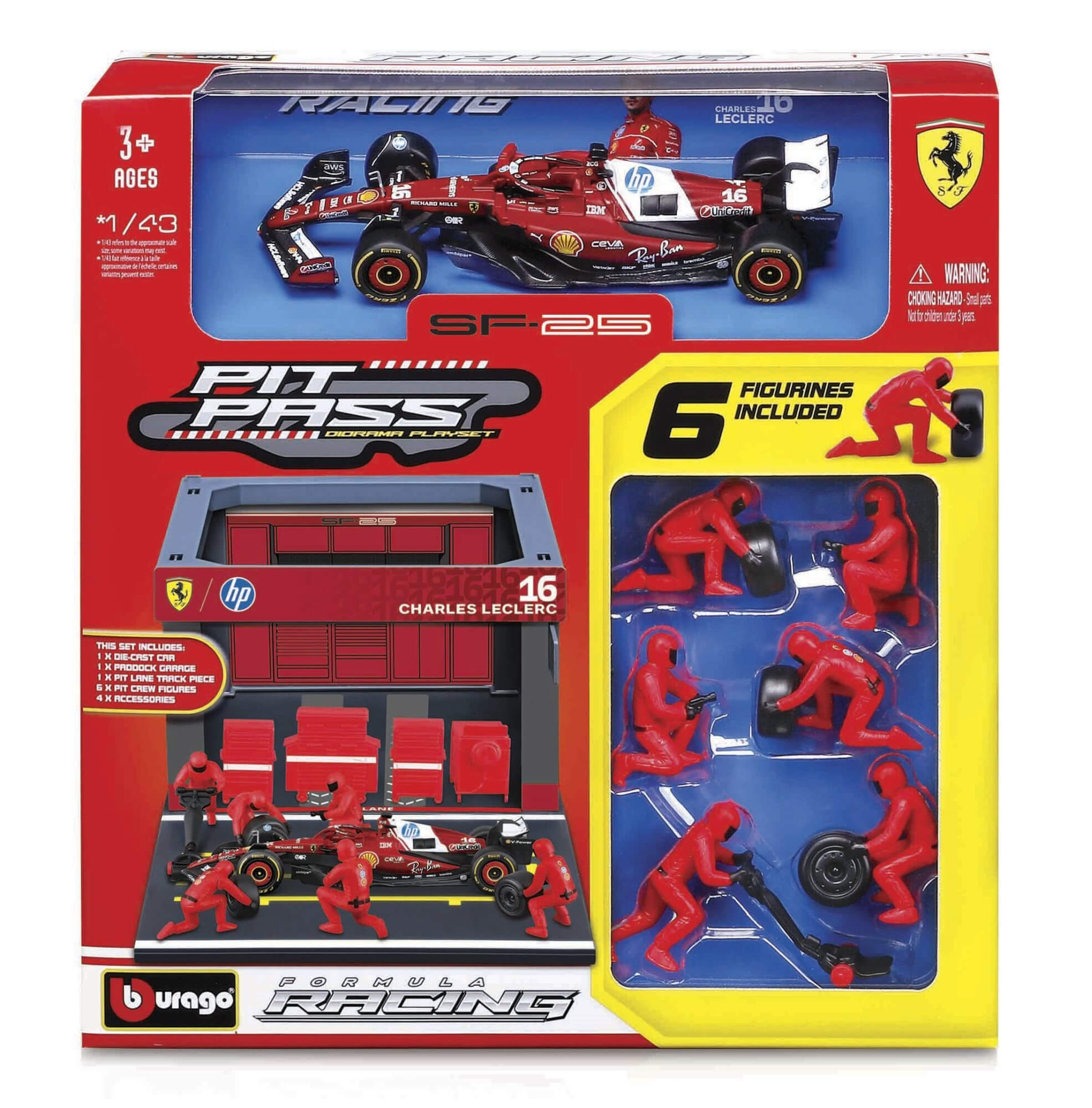 Burago 1/43 Formula 1 Pitt Pass Pack